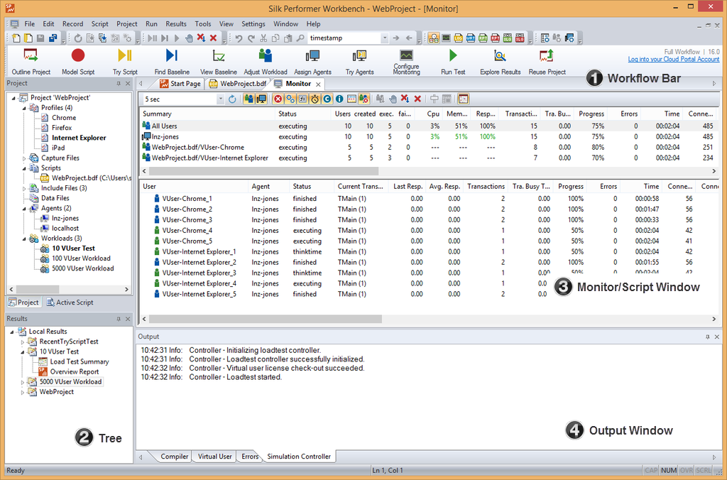 Tour of the user interface